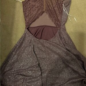 Sparkle Mauve Lace Party Dress